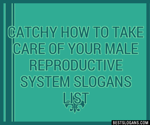 Catchy How To Take Care Of Your Male Reproductive System Slogans