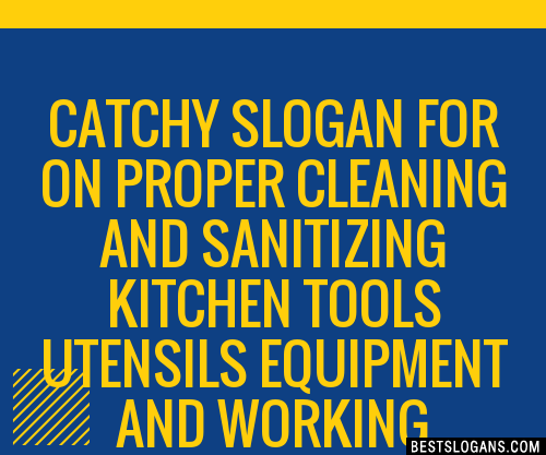 Catchy For On Proper Cleaning And Sanitizing Kitchen Tools Utensils Equipment And Working