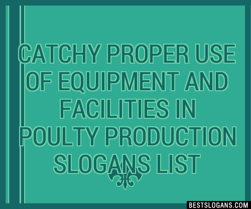 Catchy Proper Use Of Equipment And Facilities In Poulty Production