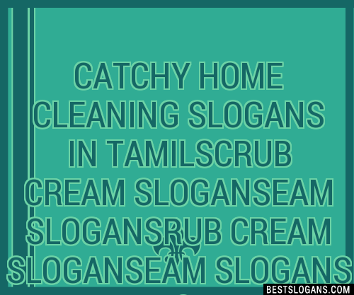 Cleaning Slogans In Tamil