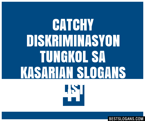 100 Catchy Diskriminasyon Tungkol Sa Kasarian Slogans 2024 Generator