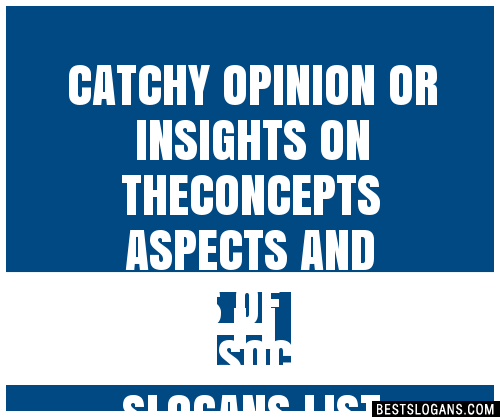 Catchy Opinion Or Insights On Theconcepts Aspects And Changes Of