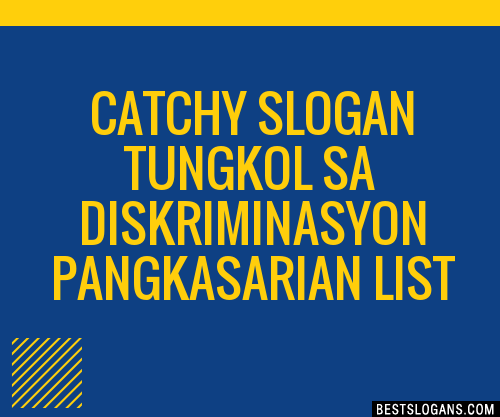 40+ Catchy Tungkol Sa Diskriminasyon Pangkasarian Slogans List, Phrases