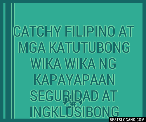 Catchy Filipino At Mga Katutubong Wika Wika Ng Kapayapaan Seguridad At Ingklusibong