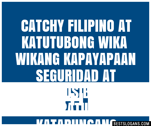 100+ Catchy Filipino At Katutubong Wika Wikang Kapayapaan Seguridad At 