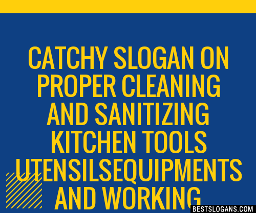 Catchy On Proper Cleaning And Sanitizing Kitchen Tools Utensilsequipments And Working