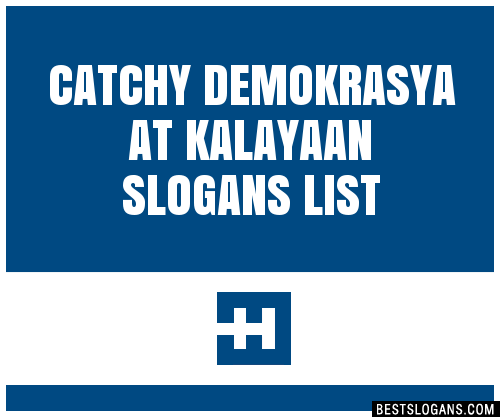 Slogan Tungkol Sa Demokrasya Ng Pilipinas