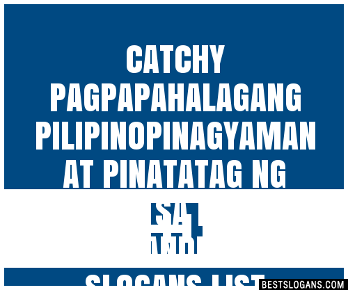 Catchy Pagpapahalagang Pilipinopinagyaman At Pinatatag Ng Pamilya