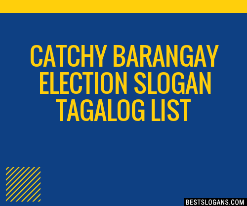 100+ Catchy Barangay Election Tagalog Slogans 2024 + Generator ...