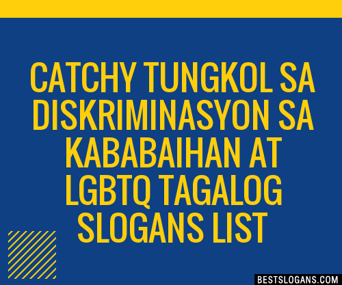 100+ Catchy Tungkol Sa Diskriminasyon Sa Kababaihan At Lgbtq Tagalog ...