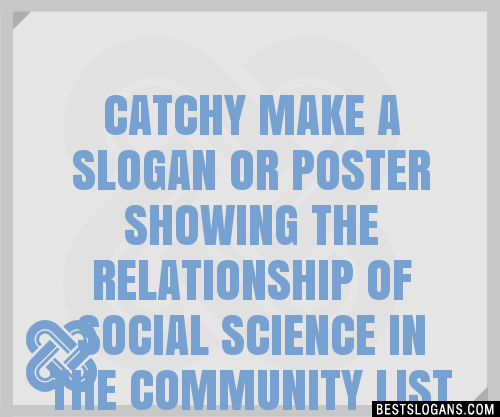 100+ Catchy Make A Or Poster Showing The Relationship Of Social Science ...