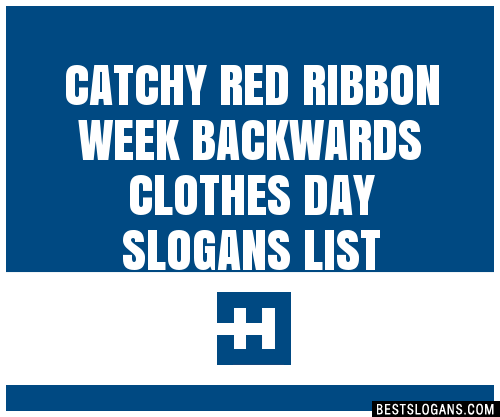 100+ Catchy Red Ribbon Week Backwards Clothes Day Slogans 2024 ...