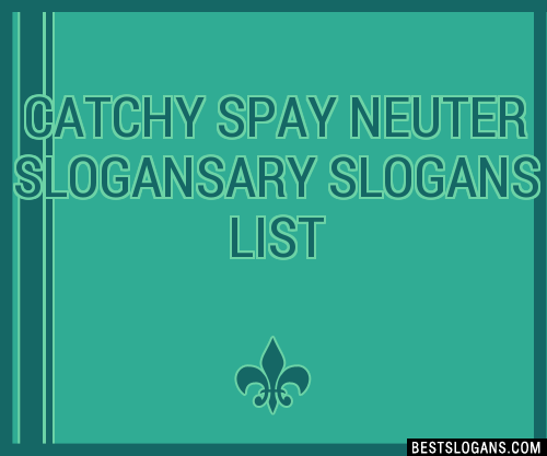 100+ Catchy Spay Neuter Ary Slogans 2024 + Generator - Phrases & Taglines